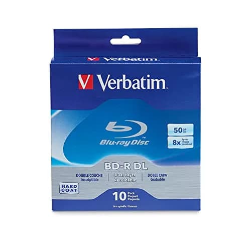 Verbatim DataLifePlus BD-R DL 50GB 6x White Inkjet Printable Spindle | Archival Life 100 Years thumbnail 1