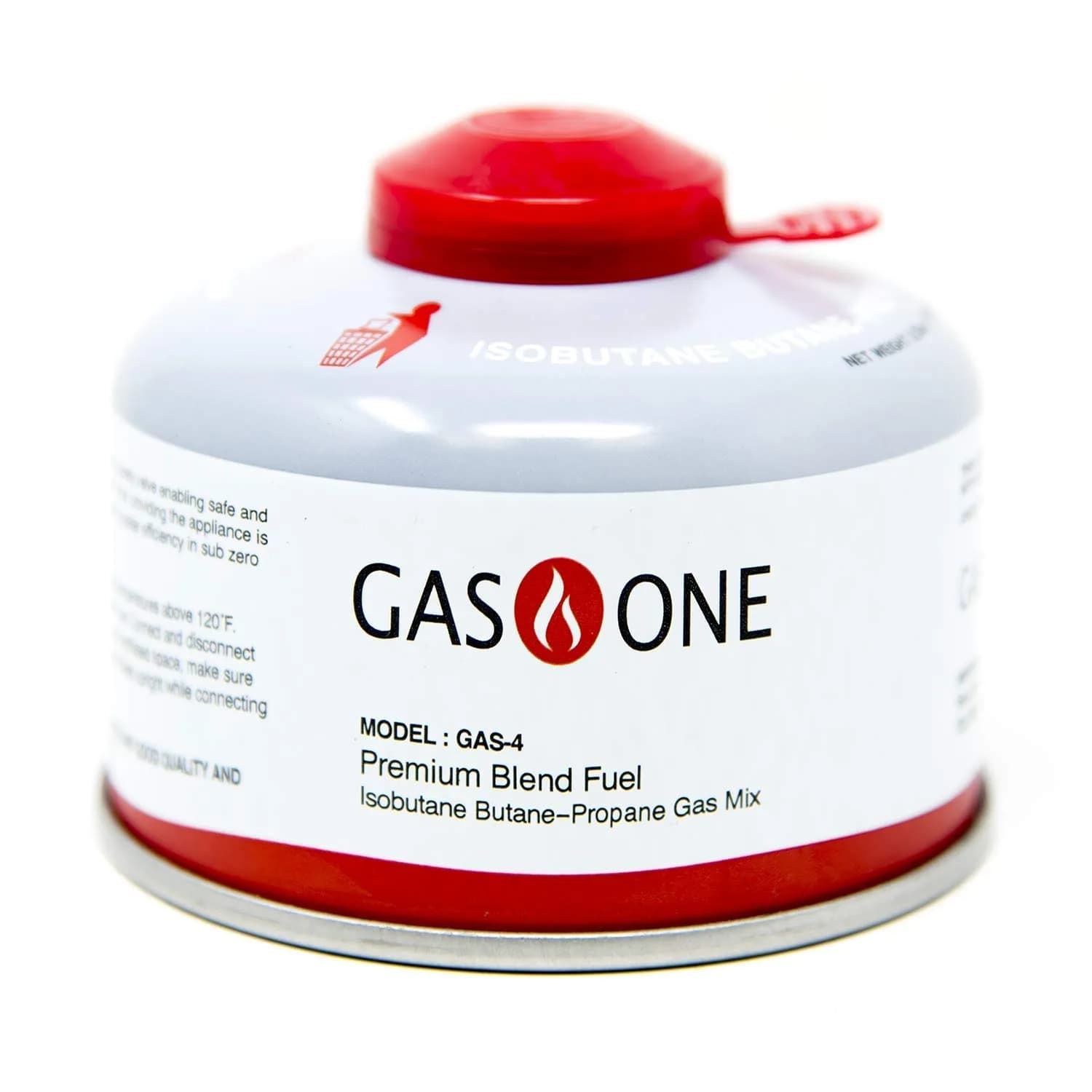 Gas One 4oz Isobutane Camping Fuel Canister | All-Season Blend for Backpacking Stoves - main product image
