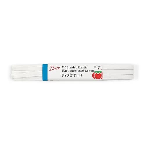Dritz Braided Elastic 1/4'X8yd-White | Shrink-Resistant, Versatile for Sewing & Crafts thumbnail 2