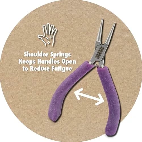 Beadalon Designer Series Bent Chain Nose Pliers, Stainless Steel, 4.75 in | Precision Jewelry Tool thumbnail 6