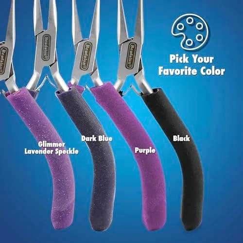 Beadalon Designer Series Bent Chain Nose Pliers, Stainless Steel, 4.75 in | Precision Jewelry Tool thumbnail 7