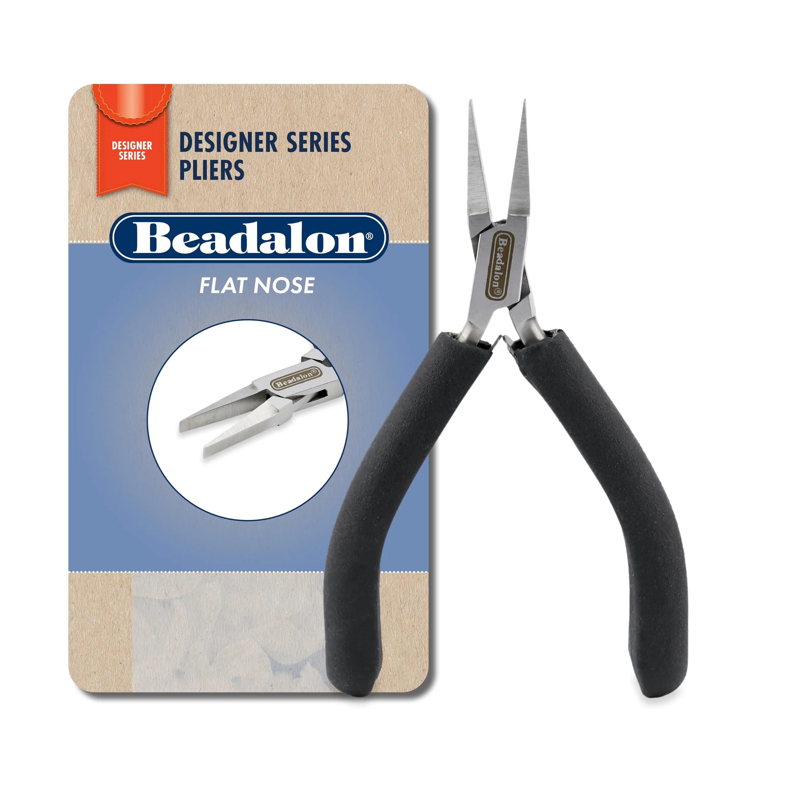 Beadalon Jewelry Pliers 4.75 in | Stainless Steel, Box Joint, Double Leaf Springs — Black