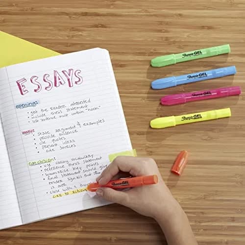 Sharpie Gel Highlighters, 3 Assorted Fluorescent Colors | Smear-Proof, Ink-Free, Long-Lasting Highlighting thumbnail 5