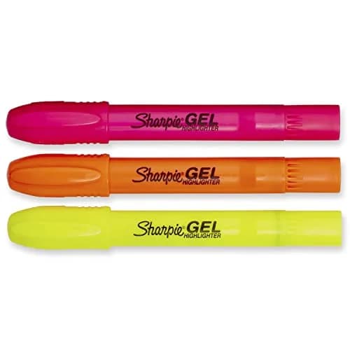Sharpie Gel Highlighters, 3 Assorted Fluorescent Colors | Smear-Proof, Ink-Free, Long-Lasting Highlighting thumbnail 2