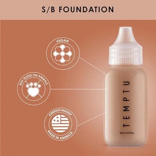 TEMPTU S/B Silicone-Based Airbrush Foundation 29.57ml (1 Fl Oz) | Professional Long-Wear Liquid Makeup thumbnail 2