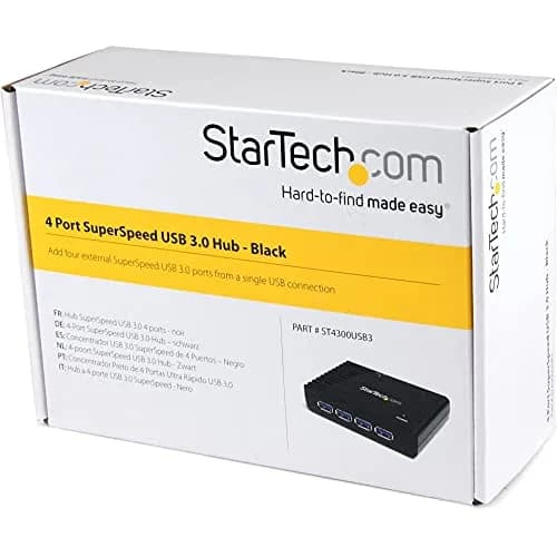StarTech.com 4-Port USB-A Hub, 5Gbps, Power Adapter Included (ST4300USB3) | Compact SuperSpeed USB Hub for PCs & Laptops thumbnail 4