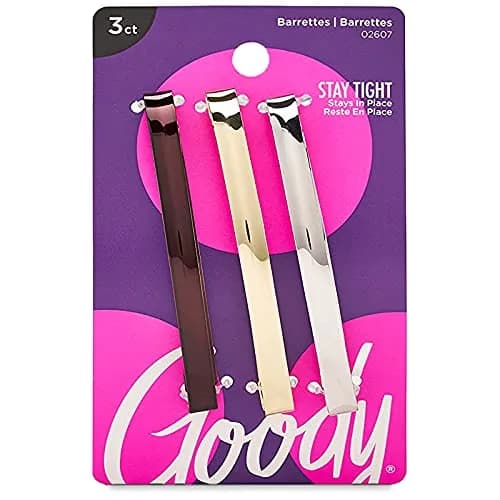 GOODY Hair Clips - 3 Count | Classic & Modern Assorted Barrettes for All Hair Types thumbnail 1