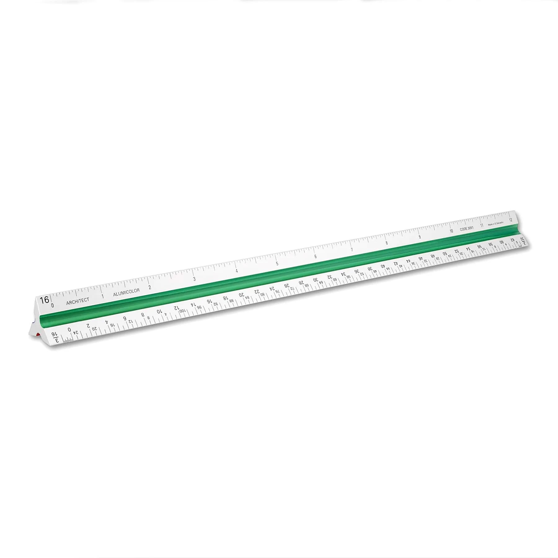 Alumicolor Aluminum Architect Drafting Scale 30cm (12IN) | Color-Coded Calibrations — 12IN