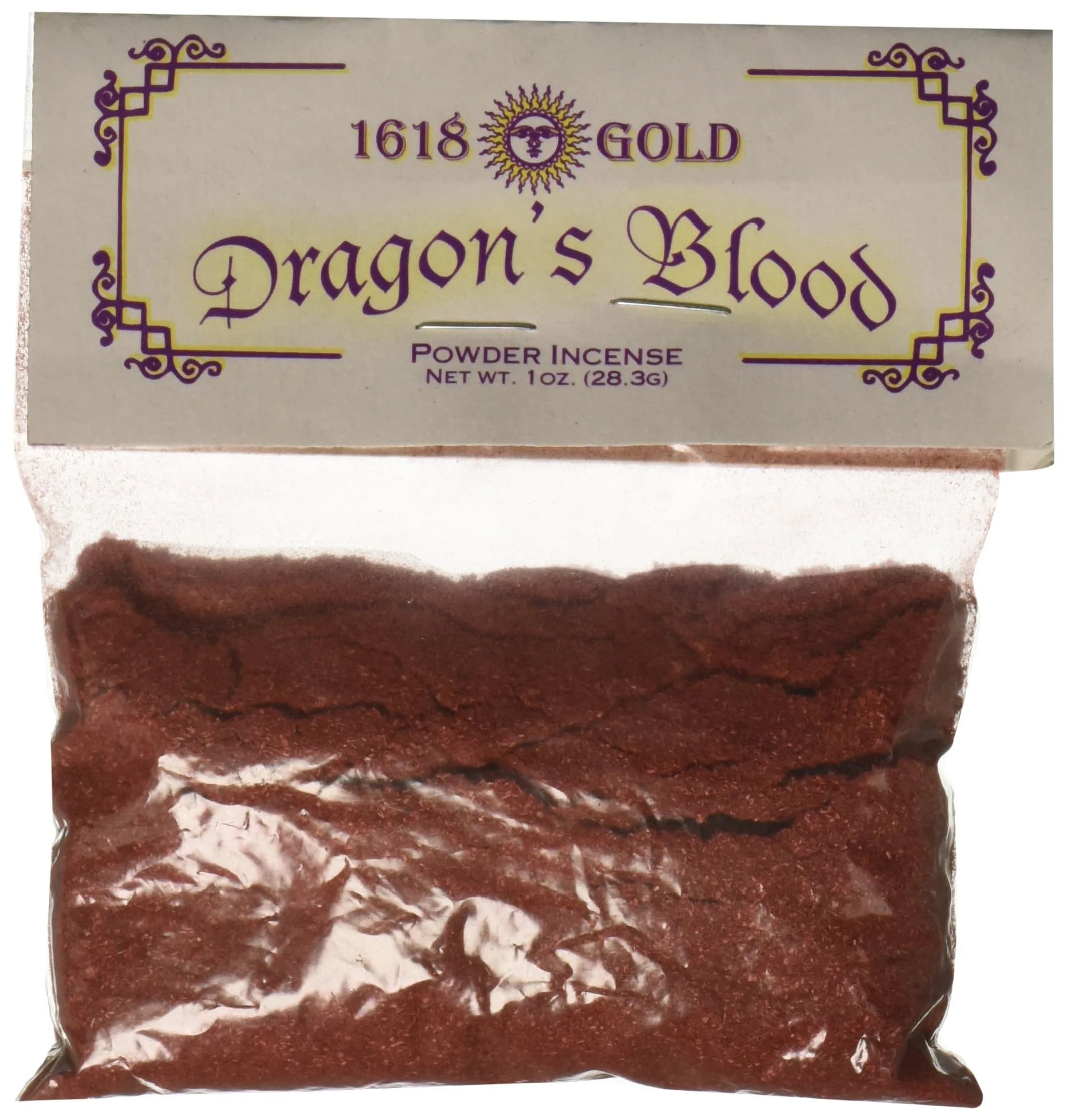 AzureGreen Dragons Blood Powder Incense 1oz | Energizes Magical Works - main product image