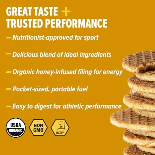 Honey Stinger Organic Honey Waffle Energy Stroopwafel 16 Count | USDA Organic, 19g Carbs for Quick Energy thumbnail 2