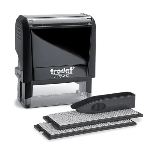 Trodat Printy 4911 Self-Inking DIY Stamp Kit Black 19mm (3/4") x 47mm (1-7/8") | Customizable Message Stamp thumbnail 1
