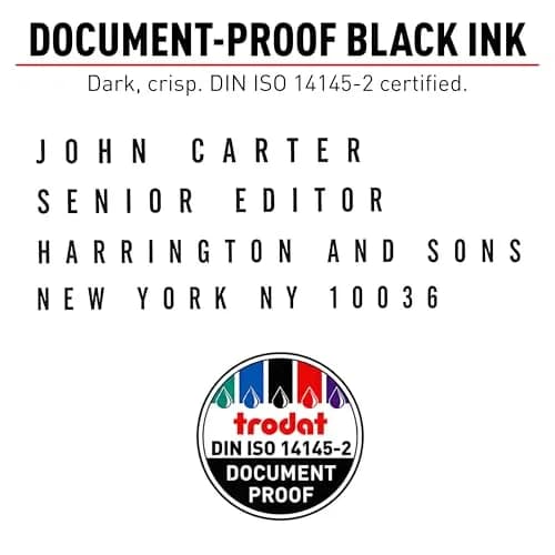 Trodat Printy 4911 Self-Inking DIY Stamp Kit Black 19mm (3/4") x 47mm (1-7/8") | Customizable Message Stamp thumbnail 6