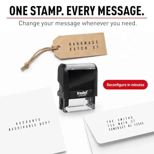 Trodat Printy 4911 Self-Inking DIY Stamp Kit Black 19mm (3/4") x 47mm (1-7/8") | Customizable Message Stamp thumbnail 7