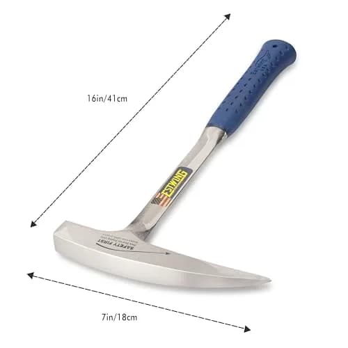 Estwing Rock Pick Geology Hammer 624g (22 oz) with Pointed Tip & Shock Reduction Grip | Forged Steel Head thumbnail 2