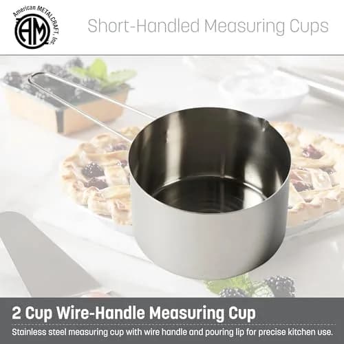 American Metalcraft MCW200 2-Cup Stainless Steel Measuring Cup | Durable, Rust-Proof Kitchen Tool thumbnail 2