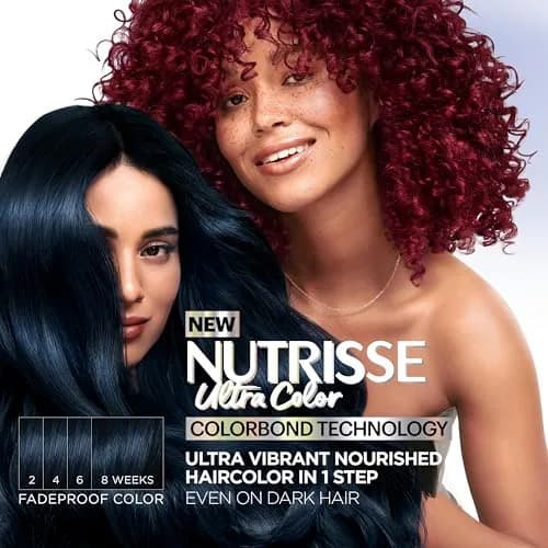 Garnier Nutrisse Ultra Color Permanent Hair Dye BL21 Blue Black (Blackberry Mojito) | Vegan & Cruelty-Free thumbnail 2