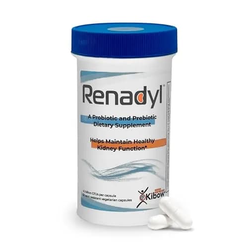 Kibow Renadyl Probiotic Capsules 60 Count (156 g) | Kidney Health Support with 45 Billion CFUs thumbnail 1