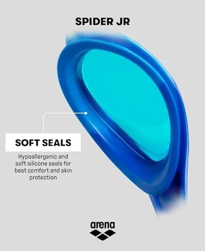 ARENA Unisex Youth Spider Junior Swim Goggles Ages 6-12 | Anti-Fog, No-Leak, Easy Adjust Strap thumbnail 4