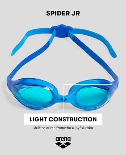 ARENA Unisex Youth Spider Junior Swim Goggles No Fog Non-Mirror Lens 6-12 | Easy Adjust Strap, No Leak (110 characters) thumbnail 3