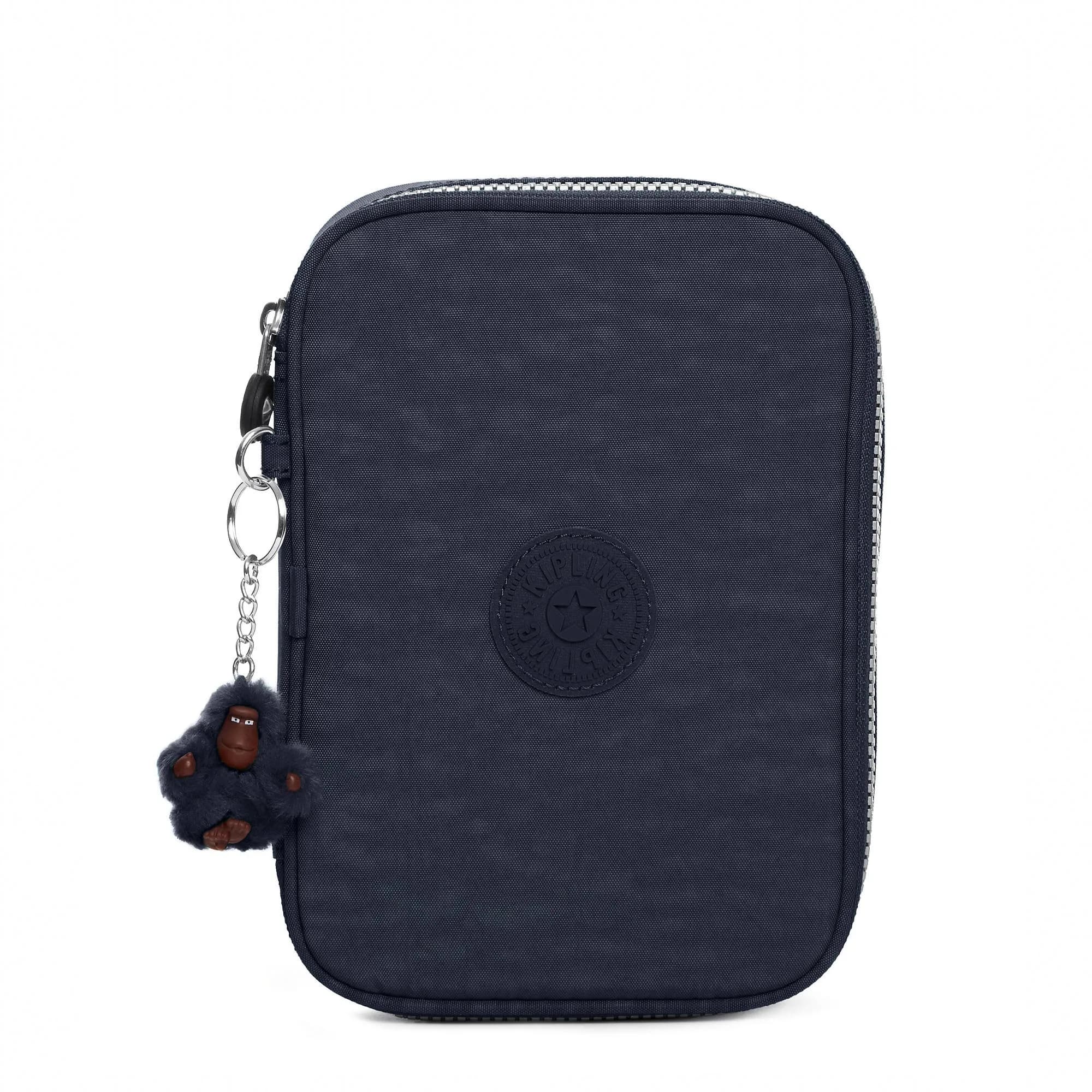 Kipling Women's 100 Pens Printed Case True Blue Tonal | Organizer for Art Supplies, Makeup, Travel — True Blue