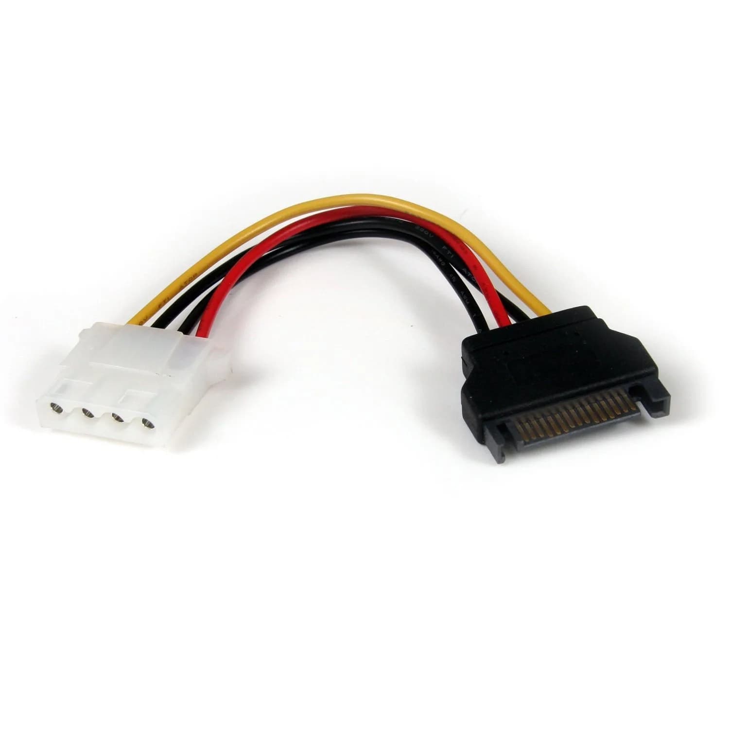 StarTech.com SATA to LP4 15 Pin Power Adapter Cable | 2-inch Black — 6 inch