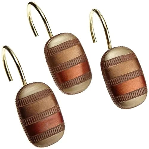 Popular Bath Contempo Shower Hooks 2 in x 2 in | Modern Classic Spice Design (70-120 chars) thumbnail 1
