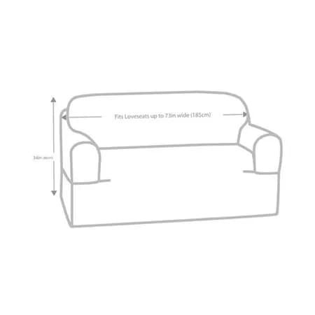 MAYTEX Pixel Ultra Soft Stretch Slipcover, 2-Piece Sofa, Sand | Fits Sofas up to 96" Long thumbnail 6