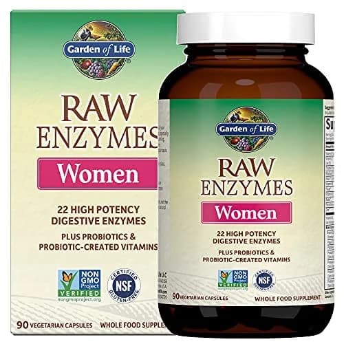 Garden of Life RAW Enzymes for Women Digestive Enzyme Supplement 90 Count | Vegetarian, Gluten-Free, Non-GMO thumbnail 1
