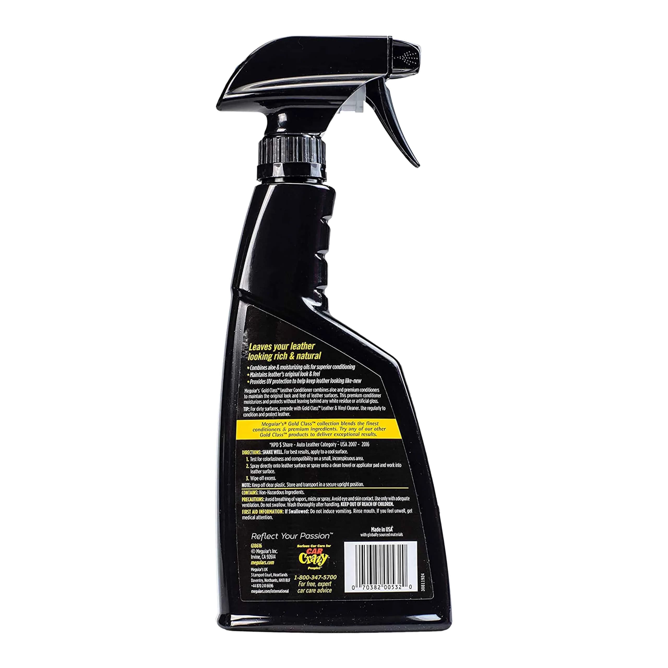 Meguiar's Gold Class Leather Conditioner Spray 473ml (16 Fl Oz) | Restores Leather Seats - main product image