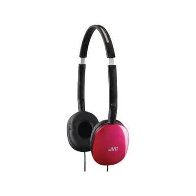 JVC Flats On-Ear Wired Headphones Pink | 30mm Driver, Foldable Design, 3.5mm Plug thumbnail 4