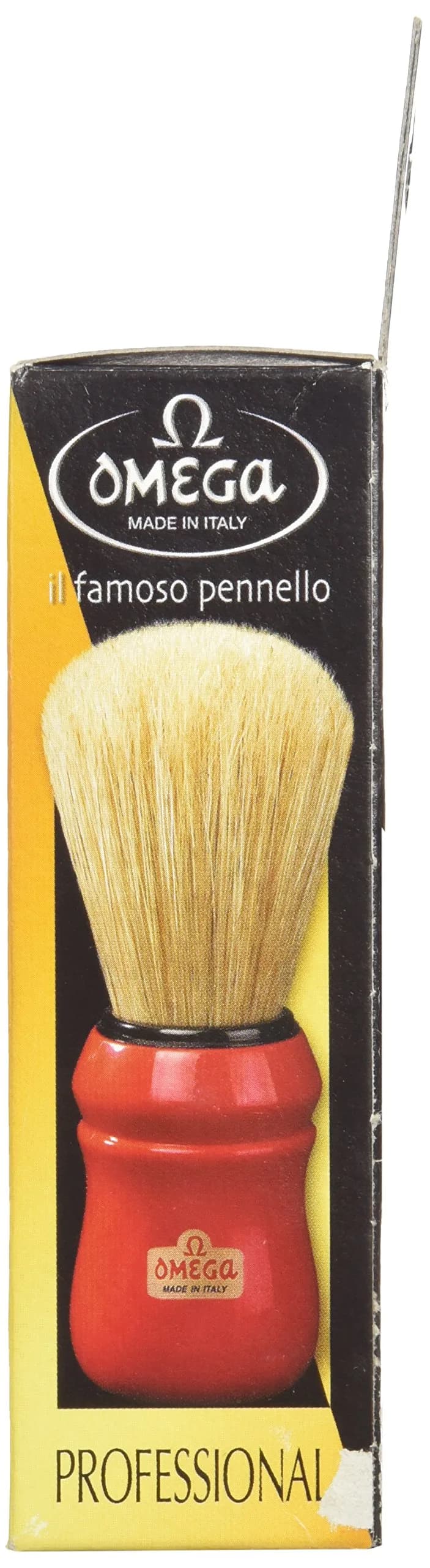 Omega Pure Bristle 10049 Shaving Brush, Black | Classic Hog Bristle for Rich Lather thumbnail 3