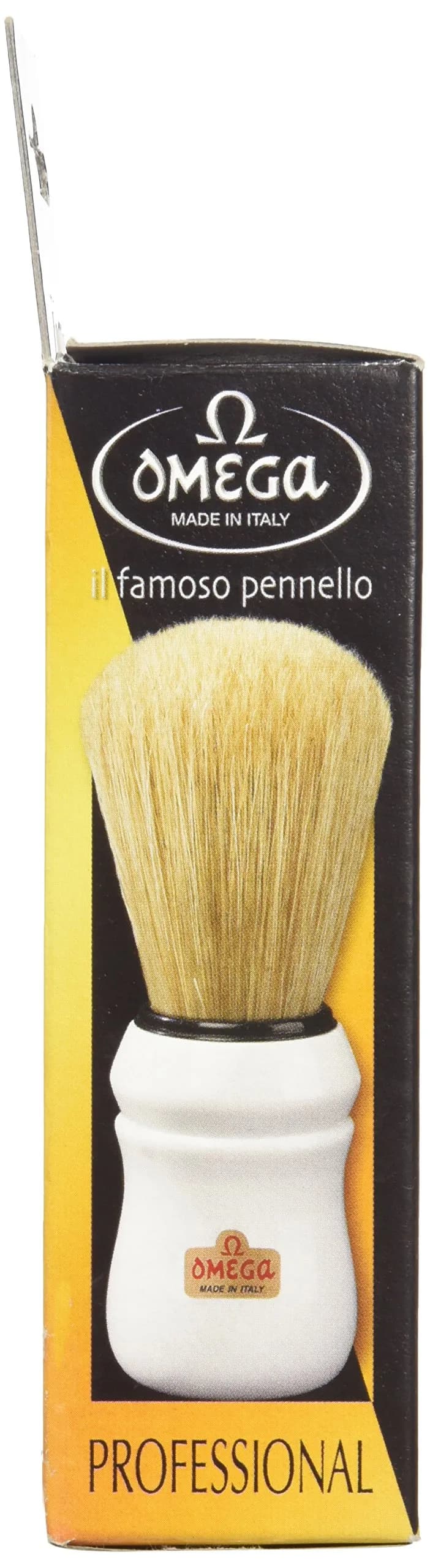 Omega Pure Bristle 10049 Shaving Brush, Black | Classic Hog Bristle for Rich Lather thumbnail 4