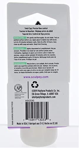 Sculpey Gloss Glaze 1 fl oz | Non Toxic, Clear, Oven Bake Clay Finish thumbnail 2