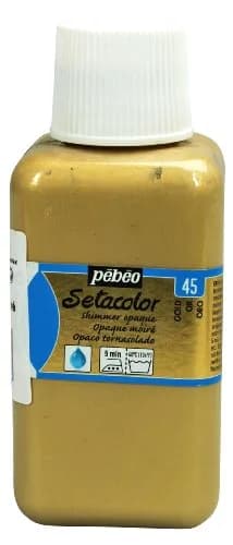 Pebeo Setacolor Opaque Fabric Paint 250ml | Shimmer Gold, Vibrant & Wash-Resistant thumbnail 1