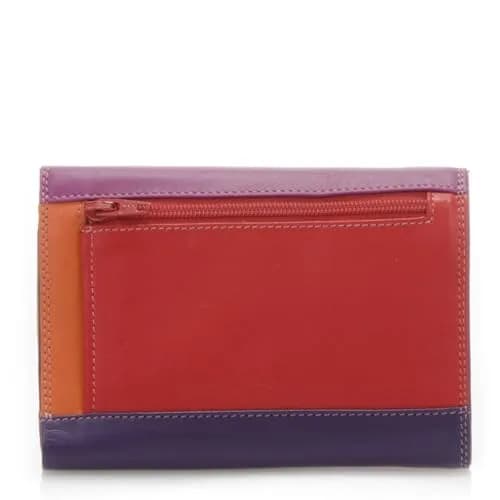 mywalit Double-Flap Leather Wallet | 6 Card Slots | ID Window, Coin Pockets & Pen | Sangria Multi | Compact & Stylish for Men & Women thumbnail 4