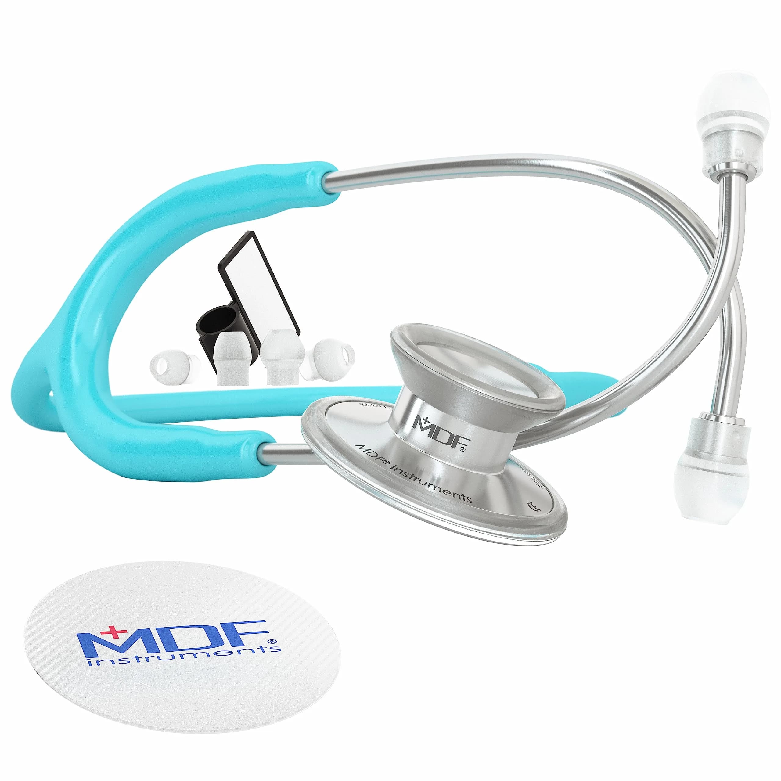 MDF Instruments Acoustica Lightweight Dual Head Stethoscope 31.2 x 0.8 inches | Trusted for Accurate Auscultation