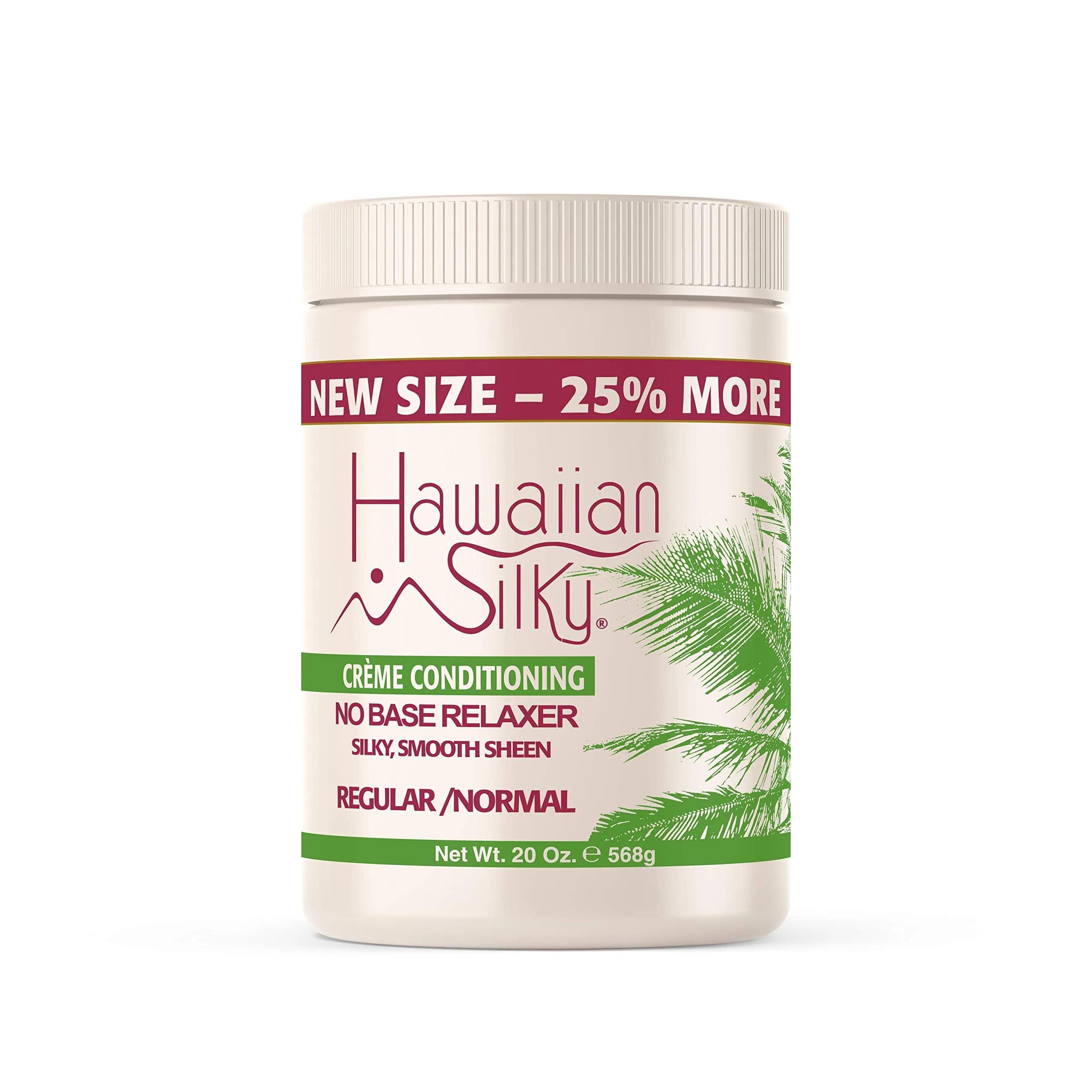 Hawaiian Silky No Lye Relaxer Super 591ml (20 Ounce) | Gentle Straightening for Coarse Hair — White