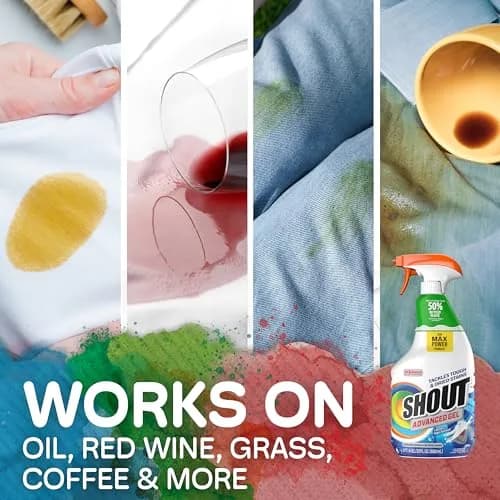 Shout Advanced Gel Laundry Stain Remover Spray 22 Fl Oz (651 ml) | Tough on Stains, Gentle on Fabrics thumbnail 5