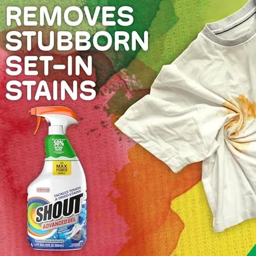 Shout Advanced Gel Laundry Stain Remover Spray 22 Fl Oz (651 ml) | Tough on Stains, Gentle on Fabrics thumbnail 7