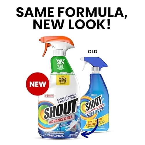 Shout Advanced Gel Laundry Stain Remover Spray 22 Fl Oz (651 ml) | Tough on Stains, Gentle on Fabrics thumbnail 2