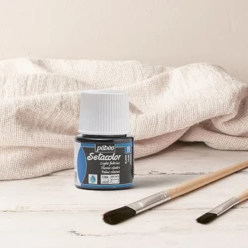 Pebeo Setacolor Light Fabrics Paint Black 45ml (1.52 Fl Oz) | ASTM D-4236 Certified Fabric Dye thumbnail 2