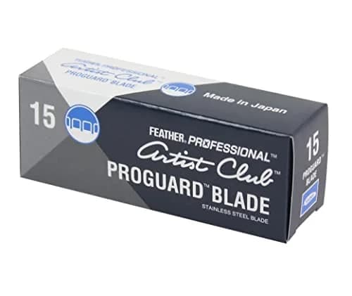 Feather Artist Club ProGuard Razor Blades 15 Count | Professional Single Edge Blades for Precise Shaving thumbnail 5
