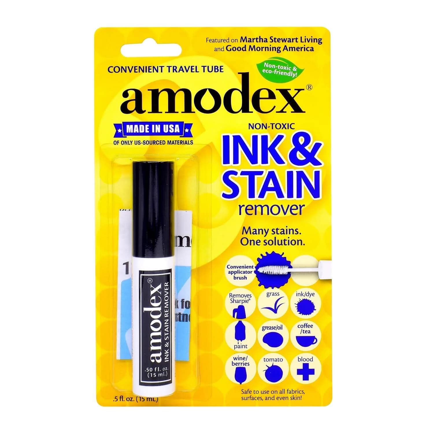 Amodex Ink and Stain Remover Liquid Formula 118ml (4 fl oz) | Professional Strength Stain Removal — 0.5 Fl Oz
