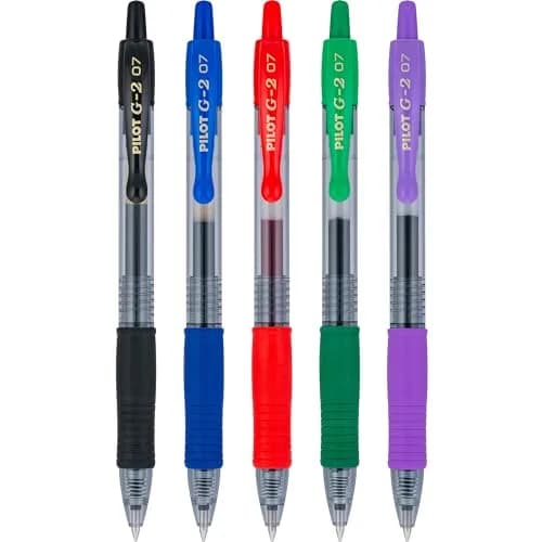 Pilot G2 Premium Gel Ink Rollerball Pens Fine Point 0.7mm Assorted Colors 5-Pack | Smooth Writing for Students & Office thumbnail 4