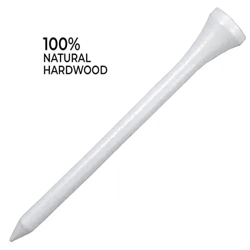 Pride Sports Golf Tee, 2-3/4 inch Deluxe Tee, White | Solid Hardwood, Durable Performance thumbnail 3