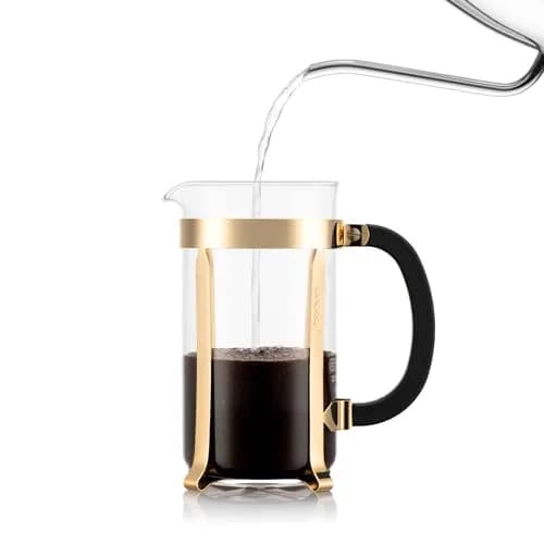 Bodum 34oz Chambord French Press Coffee Maker, High-Heat Borosilicate Glass, Gold – Made in Portugal thumbnail 3