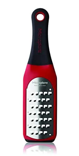 Microplane Artisan Series Extra Coarse Grater & Zester (Red) 20.3 cm (8 in) | USA-Sourced Stainless Steel thumbnail 1