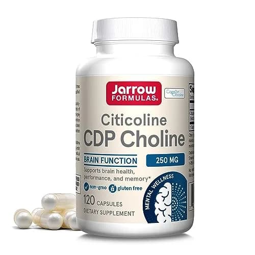Jarrow Formulas Citicoline CDP Choline 250 mg Capsules | Brain Health Support, Memory Support, Cognitive Performance, Vegan-Friendly (120 Count) thumbnail 1