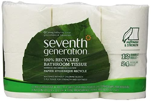 Seventh Generation Bathroom Tissue 12 pk | Chlorine-Free, Eco-Friendly, 2-Ply, White thumbnail 1