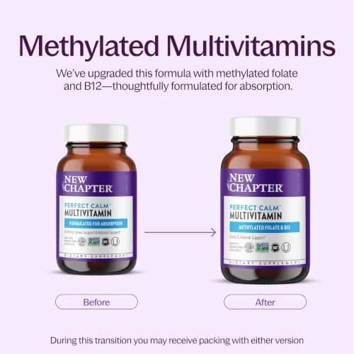 New Chapter Perfect Calm Stress Multivitamin 144 Count | Supports Mood & Stress, Fermented with Organic Botanicals thumbnail 3